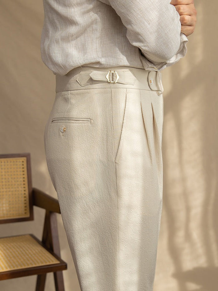 Il Borghese Sardegna Seersucker Trousers