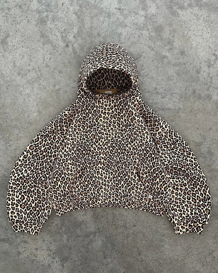 Unisex leopard hoodie - Luis Delacroix