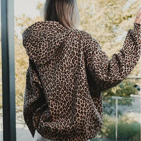 Unisex leopard hoodie - Luis Delacroix