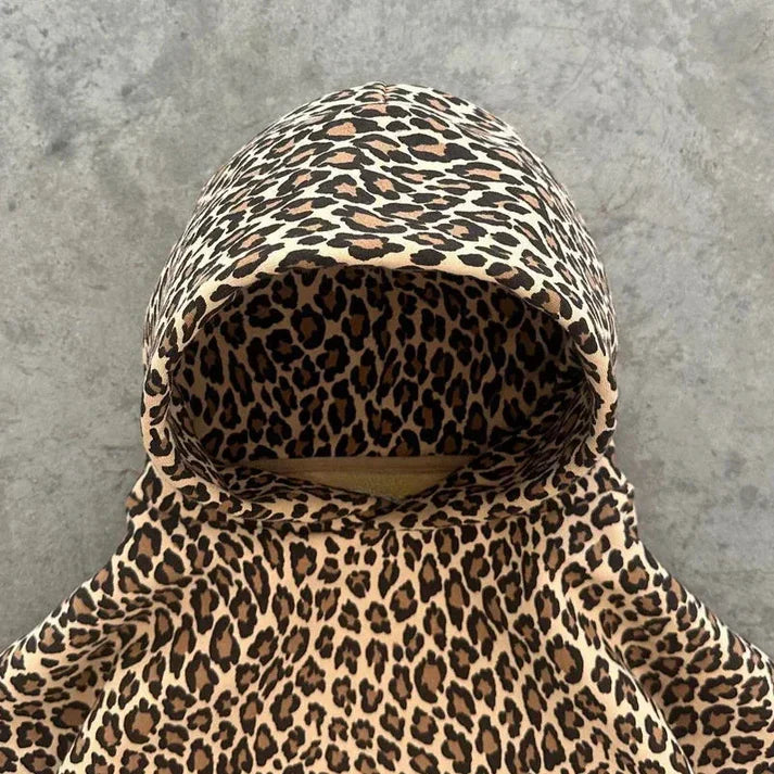 Unisex leopard hoodie - Luis Delacroix