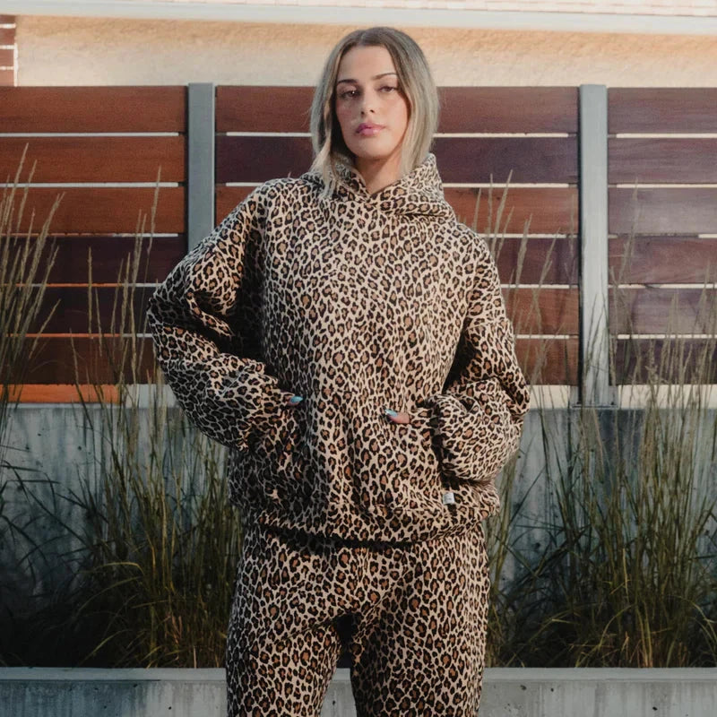 Unisex leopard hoodie - Luis Delacroix